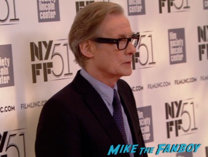 Bill Nighy on the red carpet at the about time new york film festival premiere richard curtis bill nighy