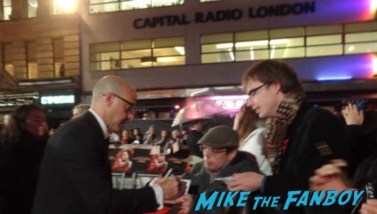 stanley Tucci Signing autographs hunger games catching fire uk movie premiere 