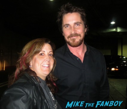 Christian Bale signing autographs for fans hot rare