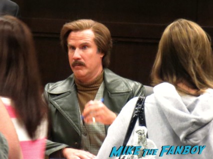 ron burgundy book signing let me off at the top will ferrell signing autographs let me off at the top by ron burgundy book signing rare 