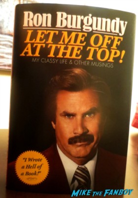 let me off at the top by ron burgundy book signing rare 