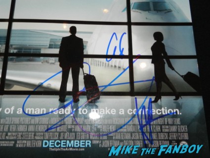up in the air mini poster signed by george clooney vera farmiga anna kendrick 
