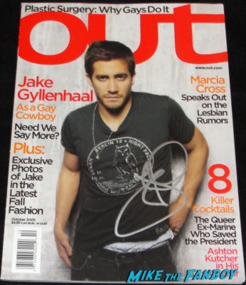 jake gyllenhaal signed autograph out magazine cover rare promo hot sexy rare 