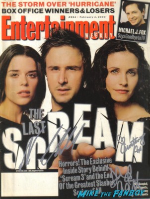 scream entertainment weekly magazine cover signed autograph