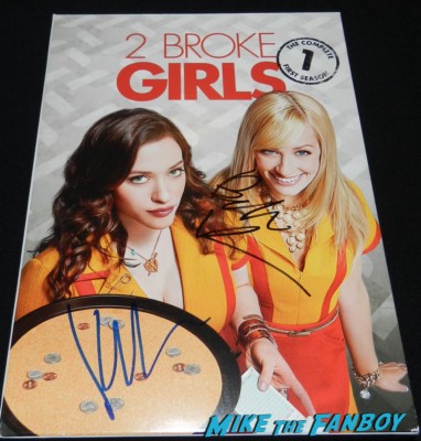 two broke girls signed autograph dvd cover kat dennings beth behrs 