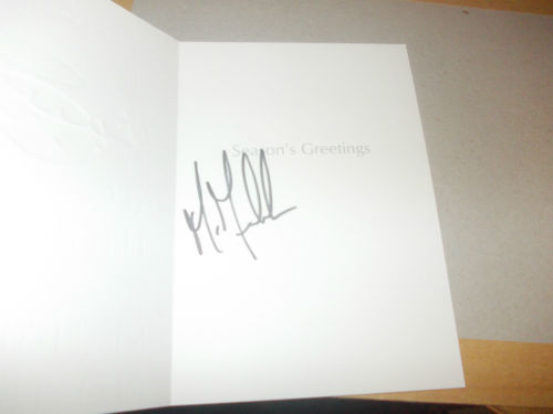 Michael Fassbender signed autograph christmas card
