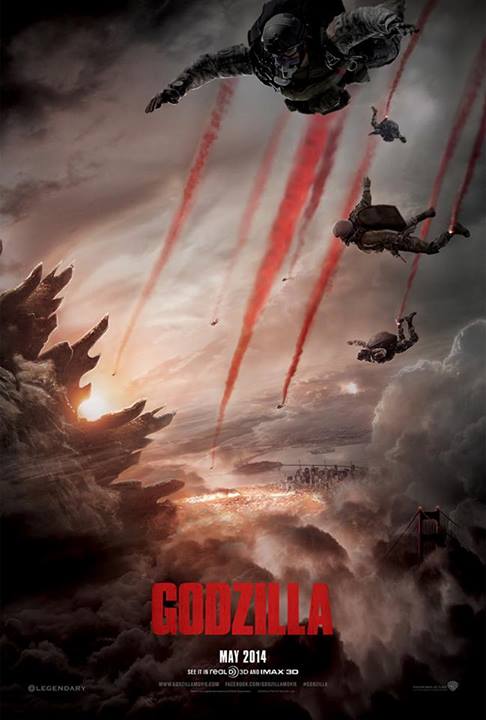 Godzilla movie poster teaser rare bryan cranston
