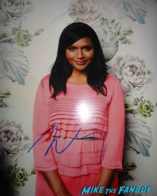 Mindy Kaling signing autographs for fans 