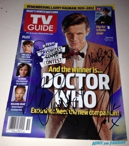 Dr. who TV Guide signed autograph magazine