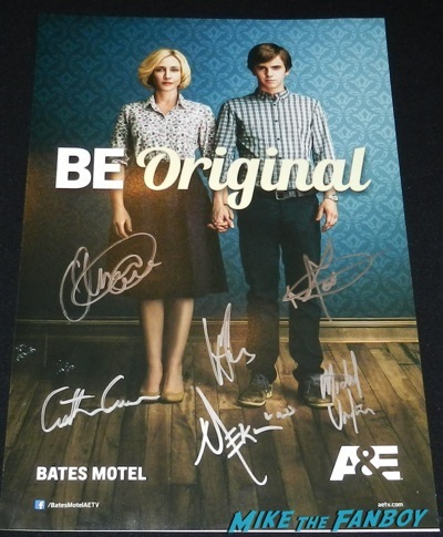 Bates Motel signed autograph season 2 promo poster premiere red carpet vera Farmiga olivia Cooke36