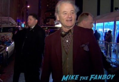 bill murray  signing autographs hot Monuments Men New York Movie Premiere signing autographs george clooney 2