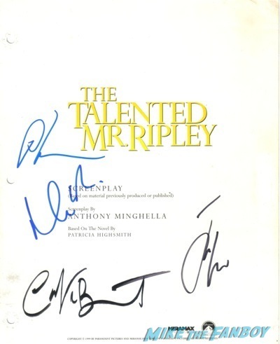 Phillip Seymour Hoffman signed autograph playbill photo talented Mr. Ripley1
