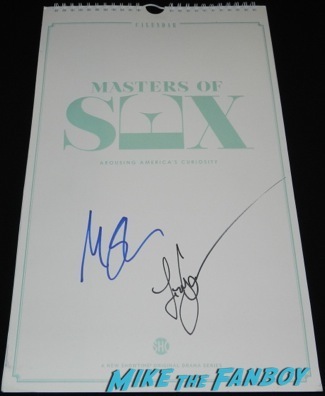 Masters of Sex signed autograph poster season 1 Paleyfest 2014 panel lizzy caplan Michael Sheen 94