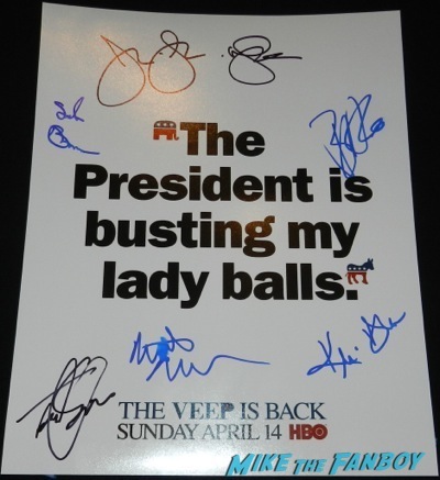 Veep signed autograph poster season 1 Paleyfest 2014 Julia Louis Dreyfus signing autographs q and a 89