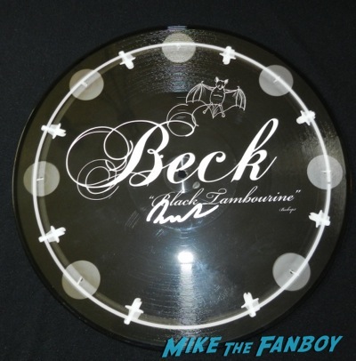 Beck signed autograph black tambourine picture disc
