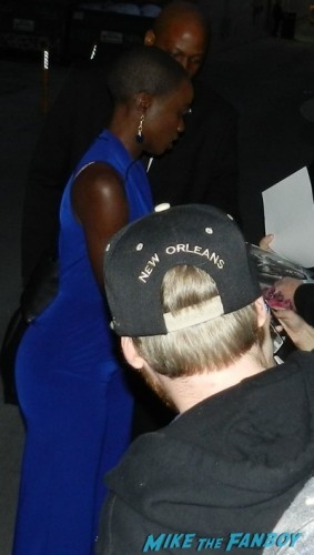 Danai Gurira signing autographs for fans jimmy kimmel live dissing people auographs rare   1