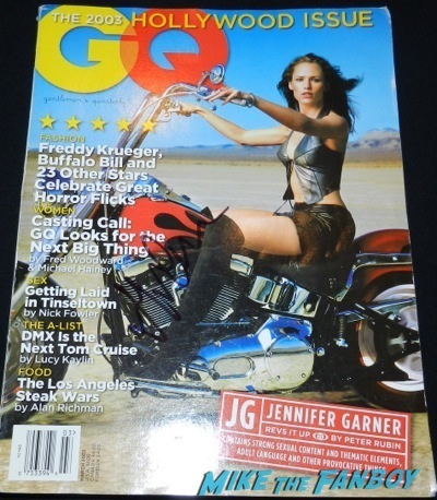 jennifer garner signed gq magazine cover