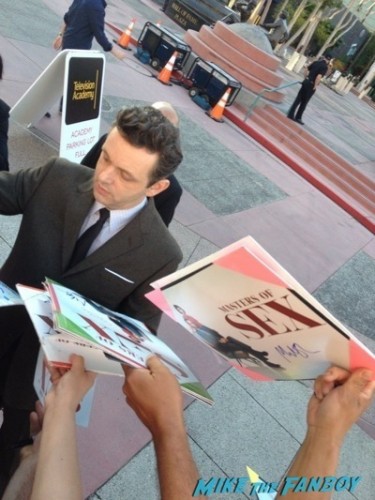 Michael Sheen signing autographs Masters of Sex Televison Academy event signing michael sheen rare 1