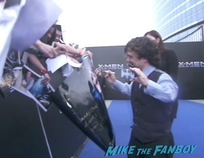 Peter Dinklage signing autographs X men days of future past beijing premiere hugh jackman signing autographs        1