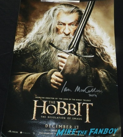 ian mckellen signed autograph hobbit poster