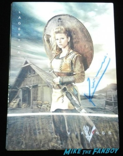 katheryn winnick signed autograph lenticular vikings television academy q and a clive standen katheryn winnick 3