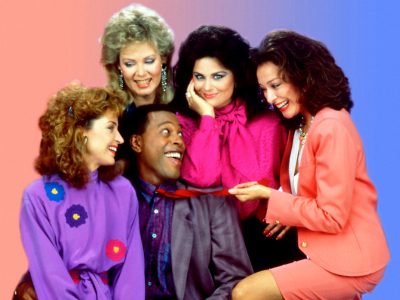 Annie Potts, Jean Smart, Meshach Taylor, Delta Burke and Dixie Carter(from left)