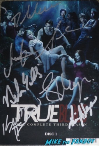 True Blood season 2 signed poster anna paquin stephen moyer 