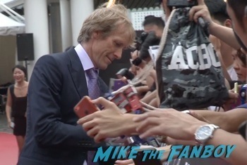 Michael Bay signing autographs transformers hong kong premiere mark wahlberg signing autographs  1