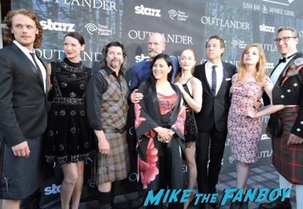 The cast are joined by author Diana Gabaldon, Writer/EP Ron Moore and Carmi Zlotnik
