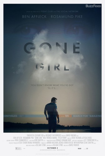 Gone Girl movie poster teaser david fincher ben affleck