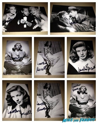 Lauren Bacall signed autograph fanmail signature rare promo 1