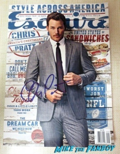 Chris Pratt signed autograph esquire magazine rare promo