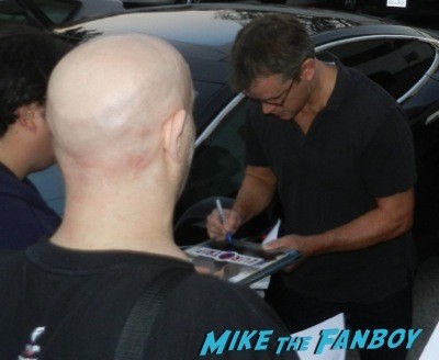 Matt Damon signing autographs jonathan silverman 2014 weekend at bernie's   1