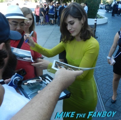 lizzy caplan celebrities signing autographs emmy awards parties autograph signature 14