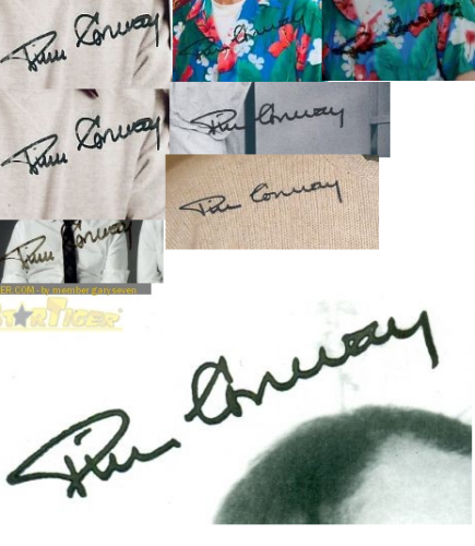 Tim Conway stamped autographs