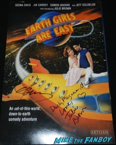 earth girls are easy signed poster jim carrey julie brown 