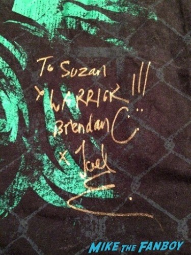 joel edgerton signed autograph warrior shirt