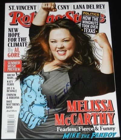 Melissa McCarthy signed autograph rolling stone magazine signing autographs jimmy kimmel live 2014 21