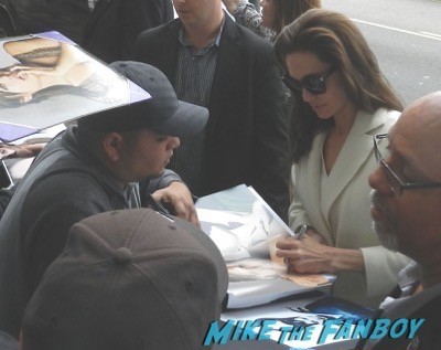 Angelina Jolie signing autographs unbroken q and a 3