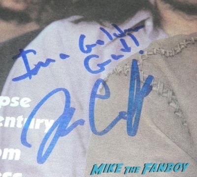 Billy Crudup signed autograph I am a golden god almost famous prop rolling stone cover Signing Autographs Jimmy Kimmel live 2014 26