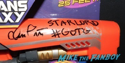 Chris Pratt signed guardians of the galaxy gun 