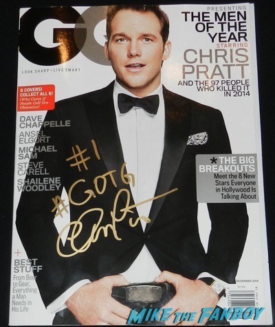 Chris pratt signed GQ magazine cover #1