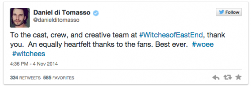 witches of east end farewell tweets