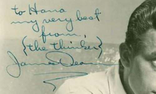 James Dean autograph
