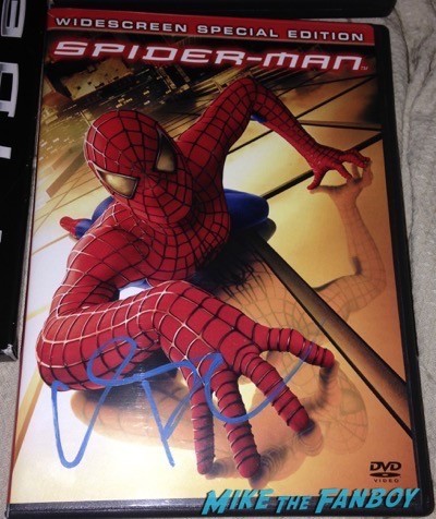 Willem Dafoe signed spider man dvd cover signing autographs spider man 1