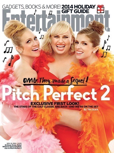 entertainment weekly pitch perfect 2 photo shoot magazine cover 1