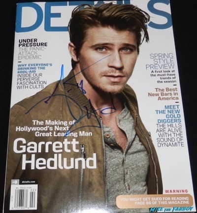 Garrett Hedlund signed autograph magazine cover hot 6
