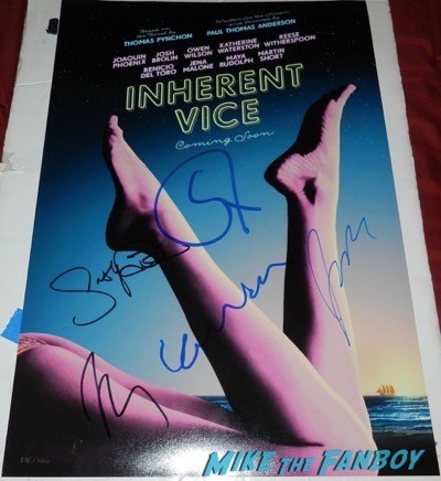 Inherent Vice signed autograph mini poster LA Premiere Reese Witherspoon disses fans 16