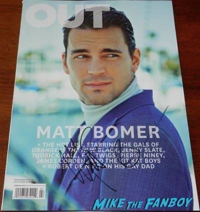 matt bomer signed out magazine 