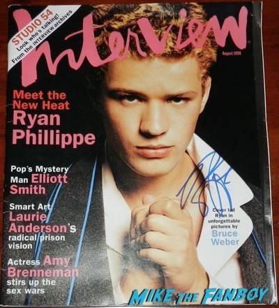Ryan Phillippe signed autograph interview magazine 1998 jimmy kimmel live signing autographs 2015 16Ryan Phillippe signed autograph interview magazine 1998 jimmy kimmel live signing autographs 2015 16